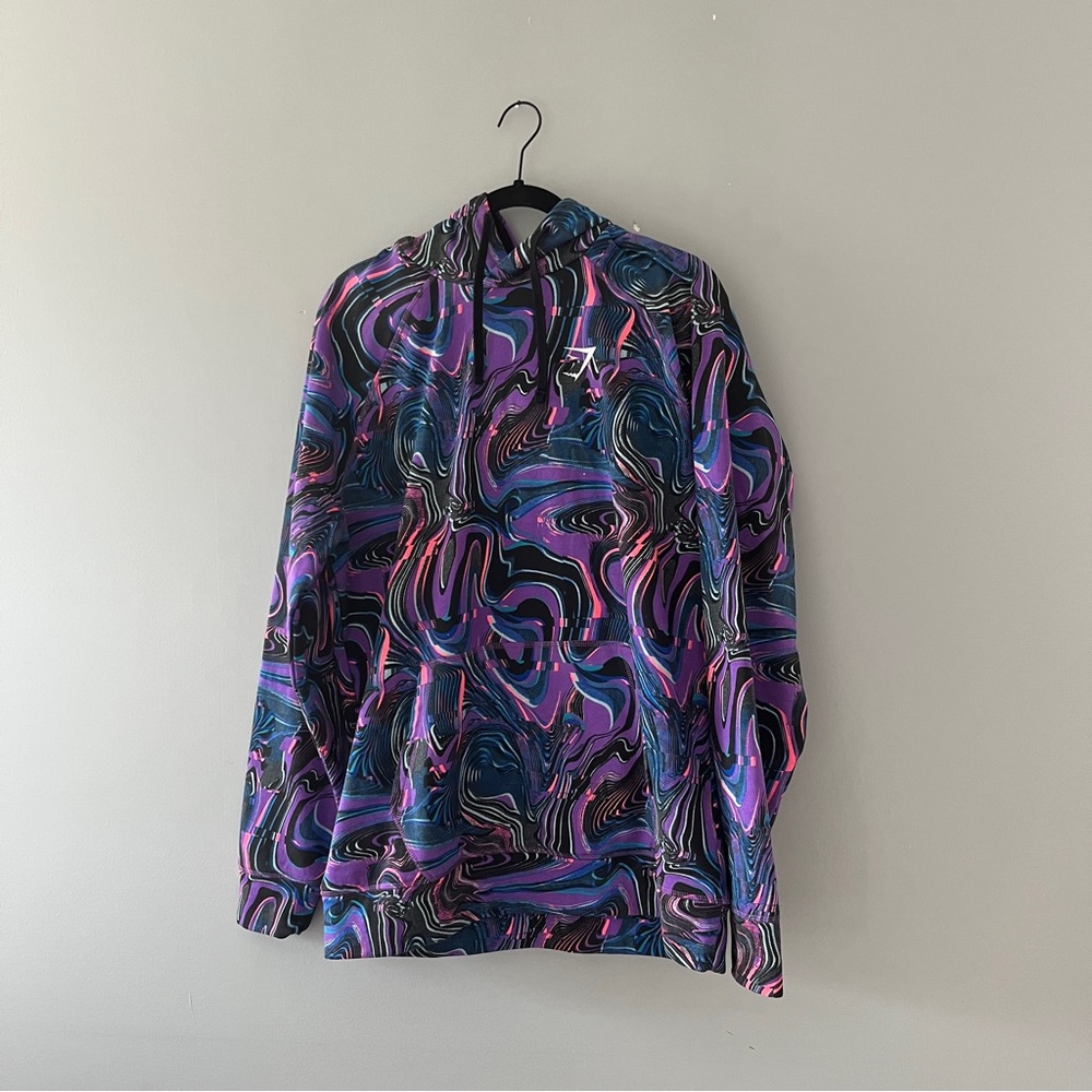 Gymshark Hoodie When the PreWorkout Hits collection colorful maximalist size XL
